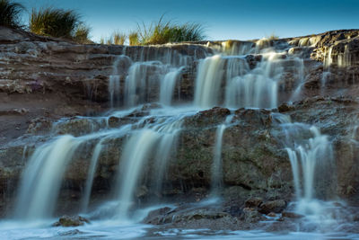 Scenic view of waterfall