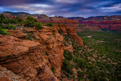 View of rock formations