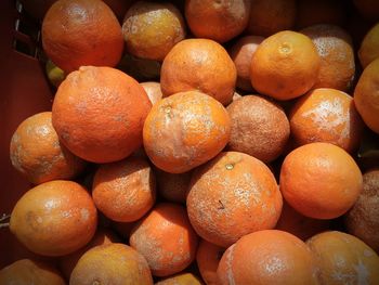 Full frame shot of oranges in market