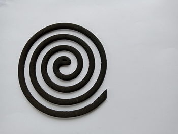 High angle view of spiral staircase