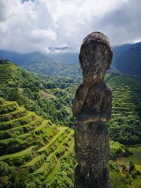 Scenic view of land against sky