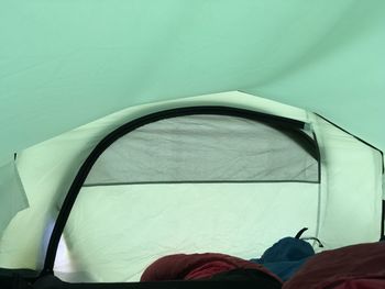 Interior of tent