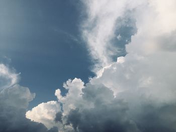 Low angle view of clouds in sky