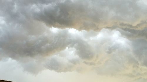 Low angle view of cloudy sky