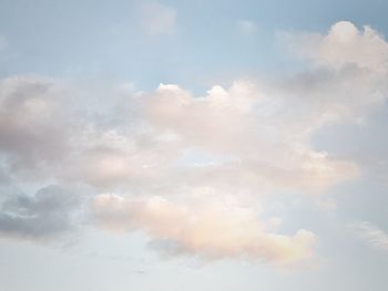 Low angle view of clouds in sky