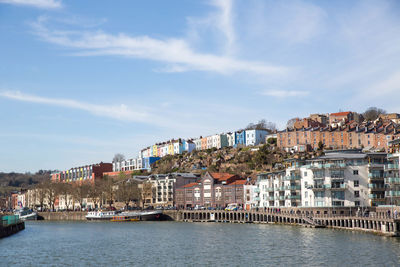 View of canal along buildings