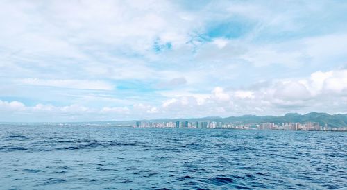 Scenic view of sea against sky