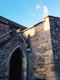 Low angle view of built structure against sky