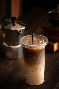 Close-up of coffee on table