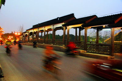 View of bridge against sky at dusk