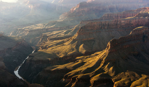 High angle view of mountain range