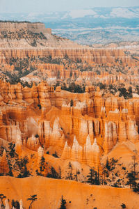 Aerial view of rock formations