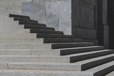 Marble steps in front of the government building in the usa