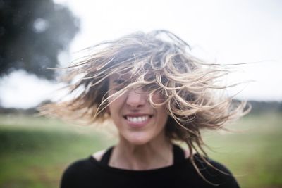 Portrait of woman smiling