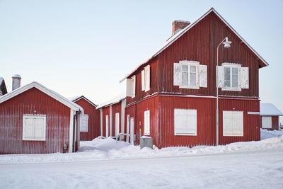 Historic house in the polar region near lulea