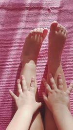 Low section of woman legs