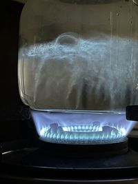 Close-up of burning candle