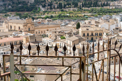 High angle view of townscape