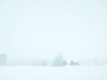 Scenic view of snow covered landscape