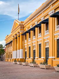 Low angle view of historical building