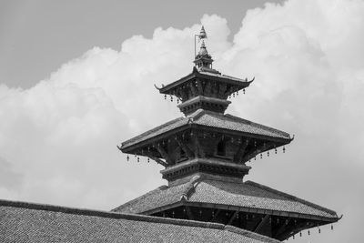 Low angle view of traditional building against sky