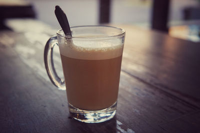 Close-up of drink on table