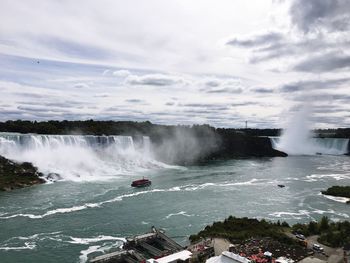 View of niagara falls against sky