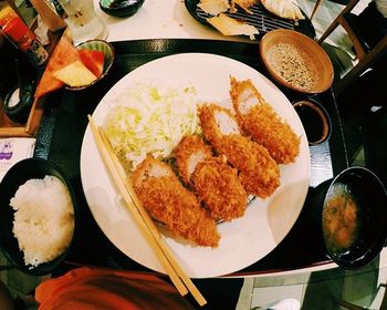 Close-up of served food