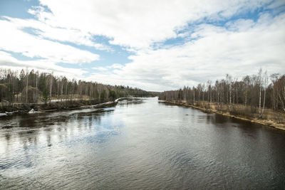 Scenic view of river against sky