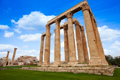 Ruins of temple against sky