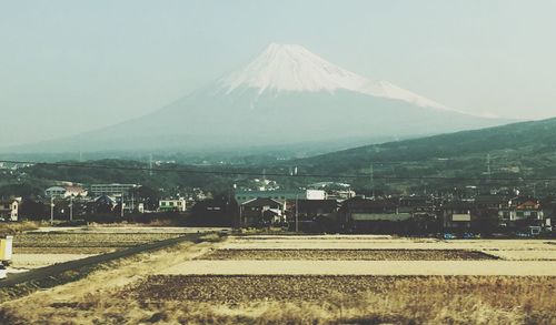 Scenic view of snowcapped mountain