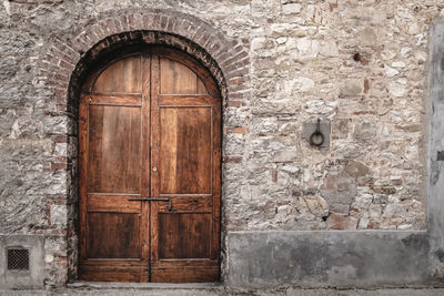 Close-up of closed door