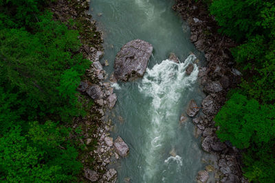 High angle view of sea