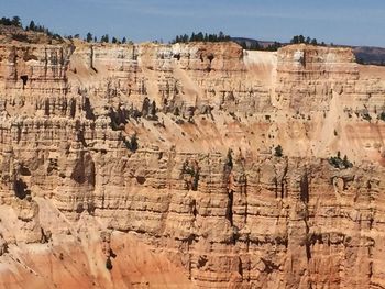 Aerial view of rock formations