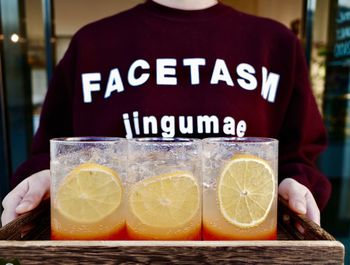 Close-up of man with drink