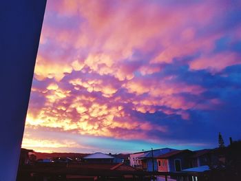 Low angle view of sky during sunset