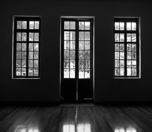 Interior of building with windows