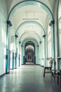 Empty corridor of building