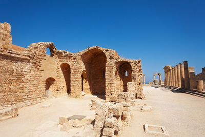 Old ruins against blue sky