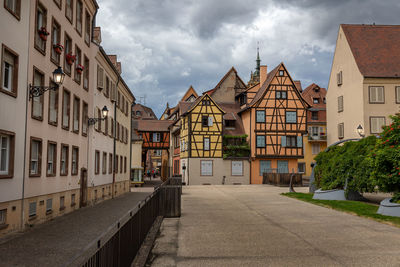 The town of colmar in the french alsace region with picturesque half-timbered houses 