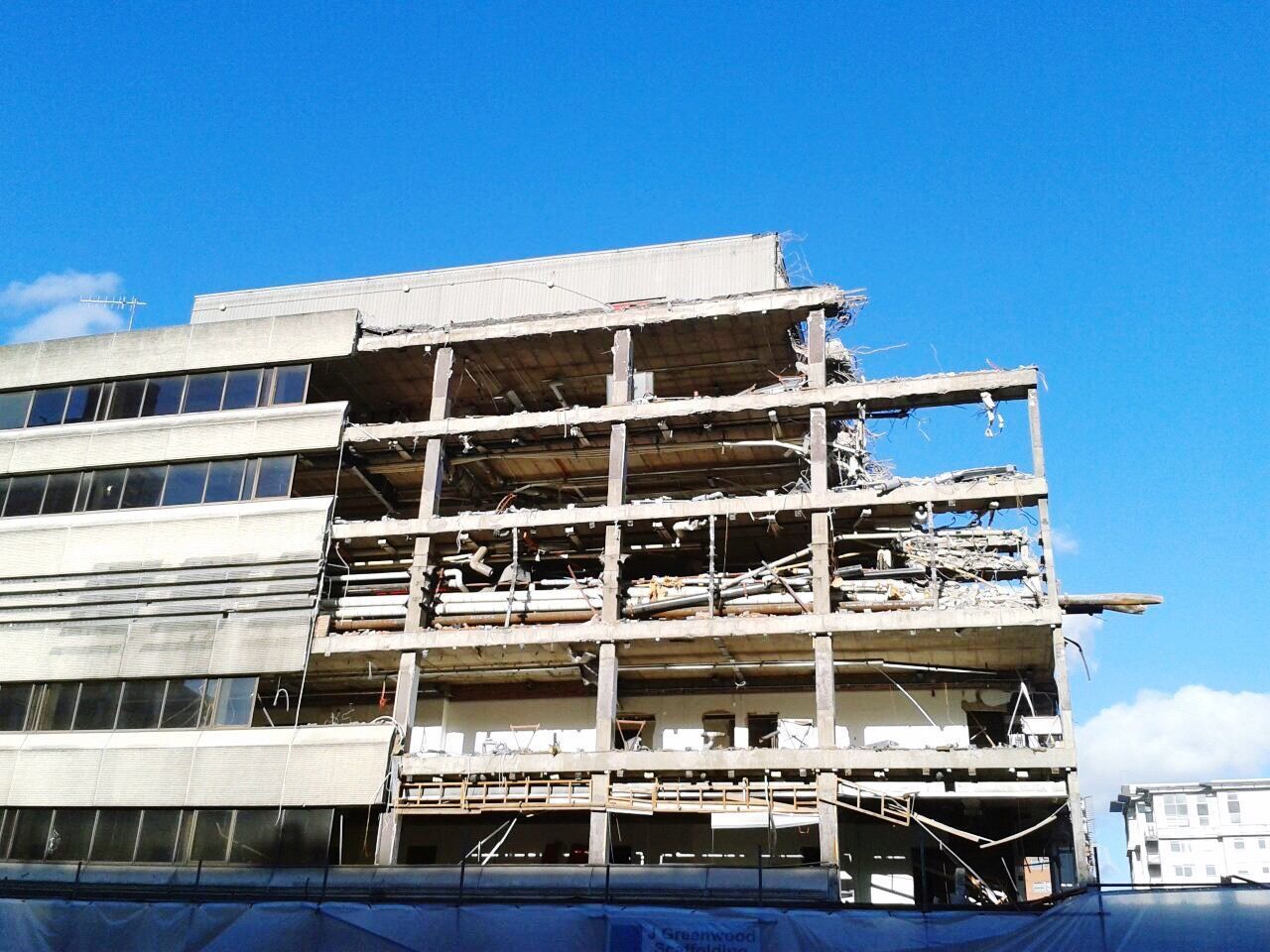 LOW ANGLE VIEW OF CONSTRUCTION SITE