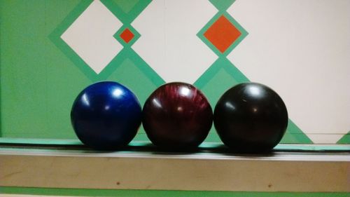 Close up of multi colored balls