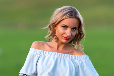 Portrait of beautiful young woman