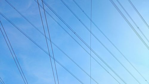 Low angle view of electricity pylon