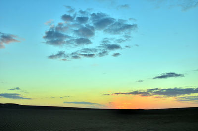 Low angle view of sky during sunset