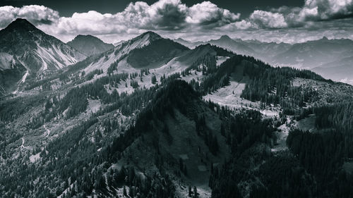 Scenic view of snowcapped mountains