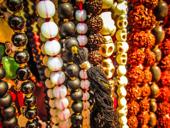 Close-up of multi colored decorations hanging