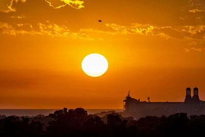 Scenic view of sunrise over river la plata