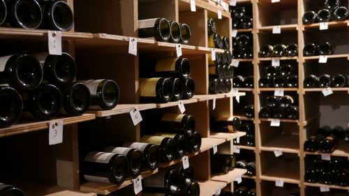 Interior of wine cellar