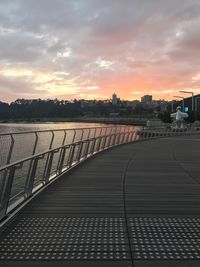 Scenic view of sunset over city